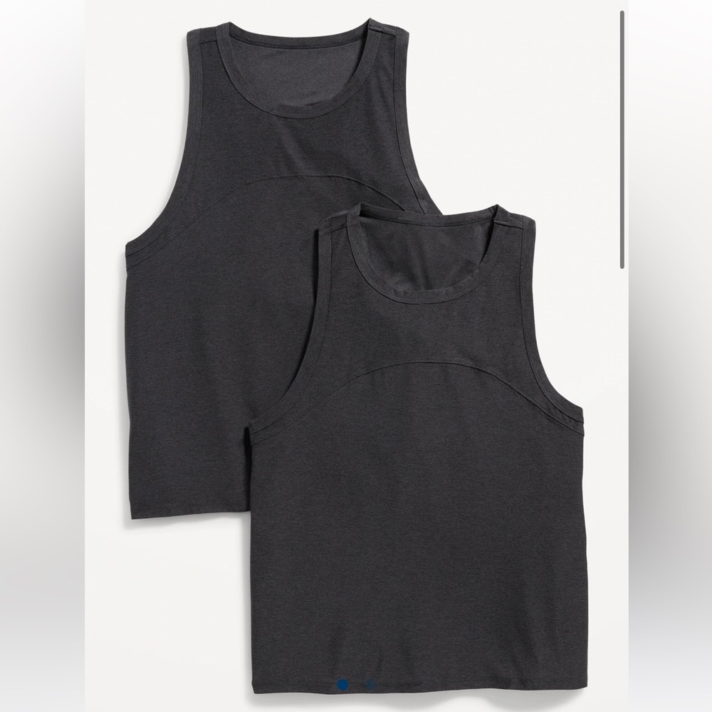 NWT Sleeveless Soft Slub-Knit T-Shirt 2-Pack